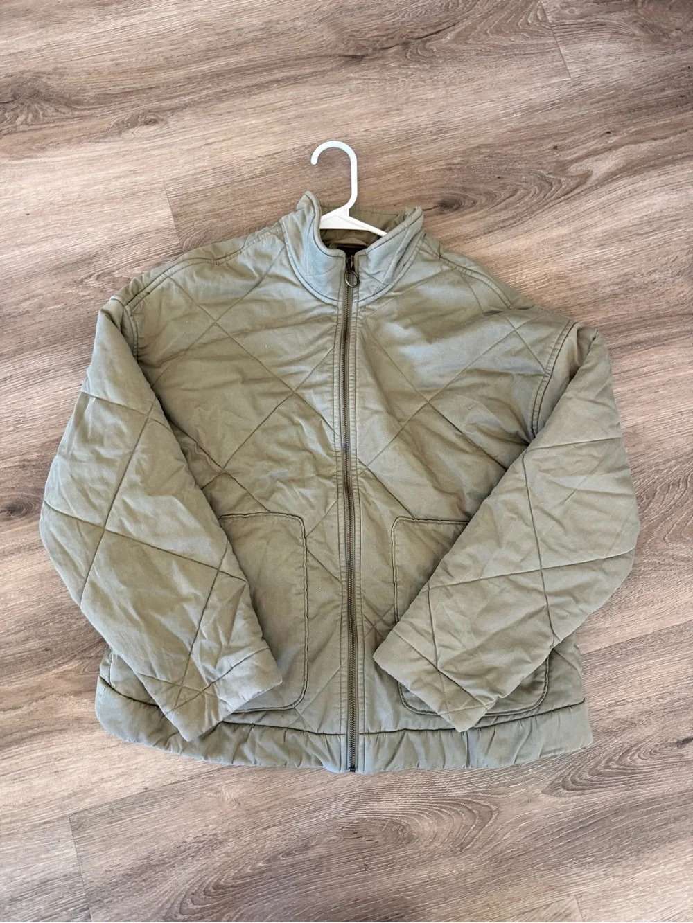 Quilted Jacket in Olive Green